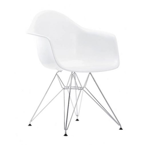 Vitra Eames DAR tuoli, valkoinen - kromi