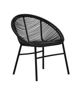 Edanäs nojatuoli, musta