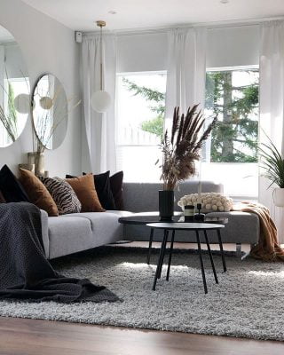 Ruskeat väripilkut luovat kodikkuutta sisustukseen