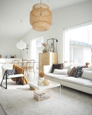 Valo hellii sisustuksen skandinaavisen hempeää ilmettä