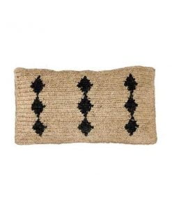 Zoco Home Raffia tyynynpäällinen, mustat kuviot