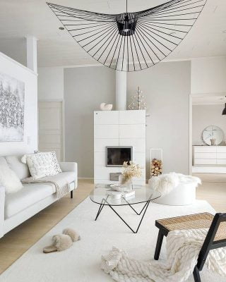 Moderni vaalea sisustus