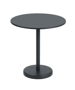 Muuto Linear Steel Café pöytä, pyöreä, musta
