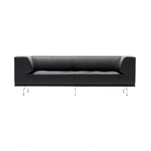 Fredericia Delphi 2-istuttava sohva, musta nahka