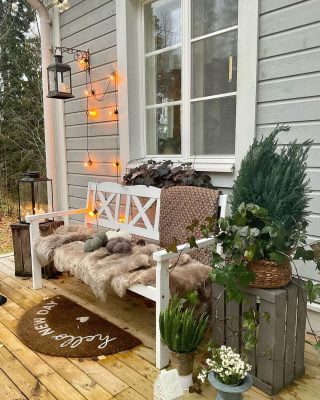 Syksyn tunnelmointia terassilla